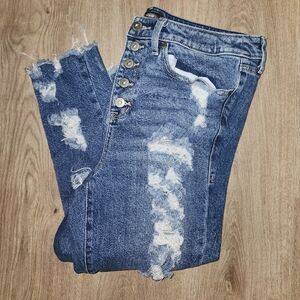 Torrid Distressed Cropped Jeans